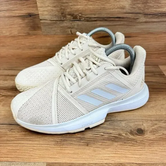 adidas | Shoes | Adidas Sneakers Courtjam Bounce Womans Size 65 Tennis  Sneakers Tan Nib | Poshmark